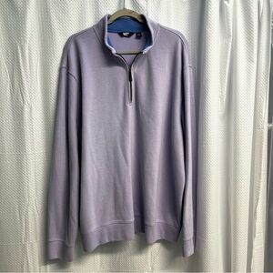 Lands' End Lavender 1/4 Zip pullover Golf Country Club Sweater 2X